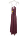 Azazie Size A4 Mauve Pink Polyester Spaghetti Strap Gathered Waist Back Zip Gown Mauve Pink / A4