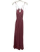 Azazie Size A4 Mauve Pink Polyester Spaghetti Strap Gathered Waist Back Zip Gown Mauve Pink / A4
