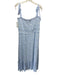 Lost + Wander Size L Light blue & white Rayon Floral Tie Straps Tiered Dress Light blue & white / L