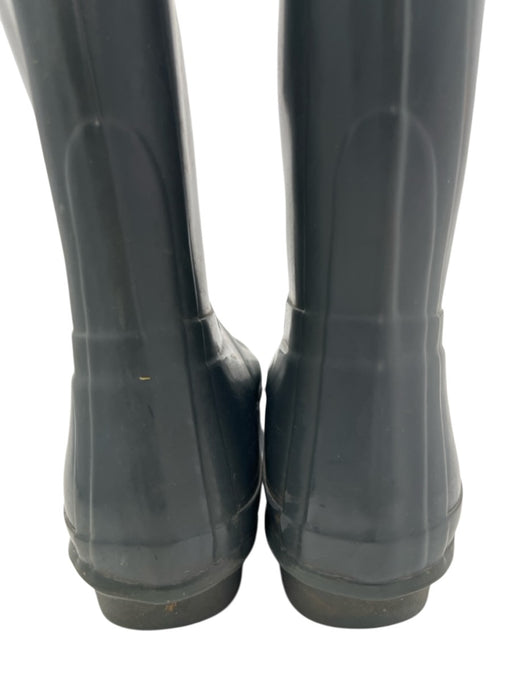 Hunter Shoe Size 9 Gray Rubber Low Heel Round Toe Knee High Rain Boots Gray / 9