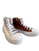 Converse Shoe Size W9 Brown & White Leather Round Toe Two Tone Lace Up Shoes Brown & White / W9