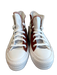 Converse Shoe Size W9 Brown & White Leather Round Toe Two Tone Lace Up Shoes Brown & White / W9