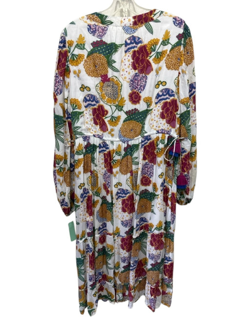 Roller Rabbit Size M White & Multi Viscose & Cotton Long Sleeve Dress White & Multi / M