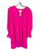 Pomander Place Size XXL Hot pink Polyester Long Sleeve Solid Smocked Wrist Dress Hot pink / XXL