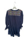 Pomander Place Size XL Navy & Multi Cotton Long Sleeve Embroidered Detail Dress Navy & Multi / XL