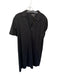 Renuar Size XL Black Cotton Short Sleeve Collar V Neck Dress Black / XL