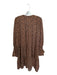 Pomander Place Size XXL Brown & Black Long Balloon Sleeve Animal Print Dress Brown & Black / XXL