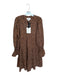 Pomander Place Size XXL Brown & Black Long Balloon Sleeve Animal Print Dress Brown & Black / XXL