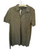 Renuar Size L Olive Green Cotton Short Sleeve Collar V Neck Dress Olive Green / L