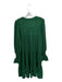 Pomander Place Size XXL Forest Green Polyester Long Balloon Sleeve Solid Dress Forest Green / XXL
