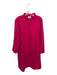 Tuckernuck Size XL Magenta Polyester Long Sleeve Half Button Shift Dress Magenta / XL