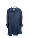 Tuckernuck Size XL Navy & white Linen Long Sleeve Pinstripe Drop Waist Dress Navy & white / XL