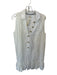 Pilcro Size Est M White Linen & Cotton Sleeveless Buttons Drop Waist Dress White / Est M