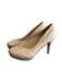 Prada Shoe Size 6.5 Beige Leather Stitch Detail Almond Toe High Heel Pump Shoes Beige / 6.5