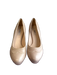 Prada Shoe Size 6.5 Beige Leather Stitch Detail Almond Toe High Heel Pump Shoes Beige / 6.5