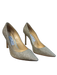 Jimmy Choo Shoe Size 37.5 Silver Leather Glitter Pointed Toe High Heel Shoes Silver / 37.5