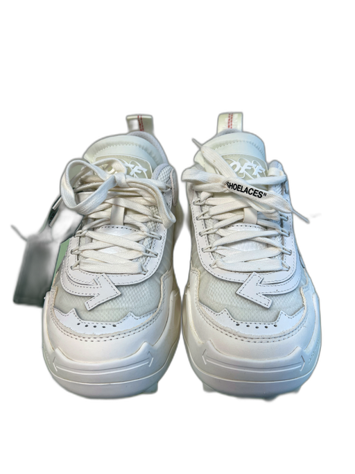 Off White Shoe Size 37 White blue & green Manmade Material Lace Up Sneaker Shoes White blue & green / 37