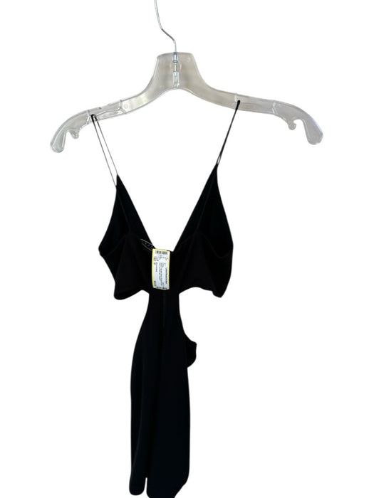 Alice & Olivia Size 0 Black Polyester Blend Spaghetti Strap Side Cut Outs Dress Black / 0