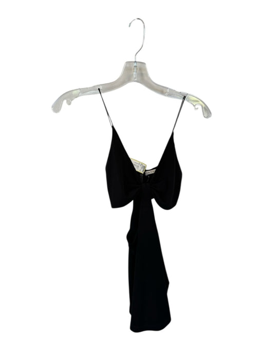 Alice & Olivia Size 0 Black Polyester Blend Spaghetti Strap Side Cut Outs Dress Black / 0