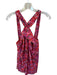 Lovers + Friends Size XS Red & Purple Halter Neck Perforated Flowers Dress Red & Purple / XS