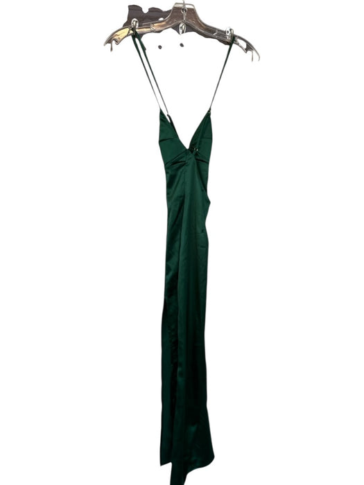Beginning Boutique Size 4 Forest Green Polyester Spaghetti Strap Racerback Gown Forest Green / 4