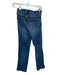 Frame Size 24 Med Dark Wash Cotton Blend High Waist Straight Leg Jeans Med Dark Wash / 24