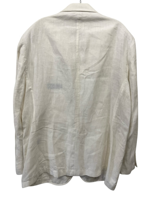 Polo White Linen Solid Patch Pocket 3 button Men's Blazer White / XL