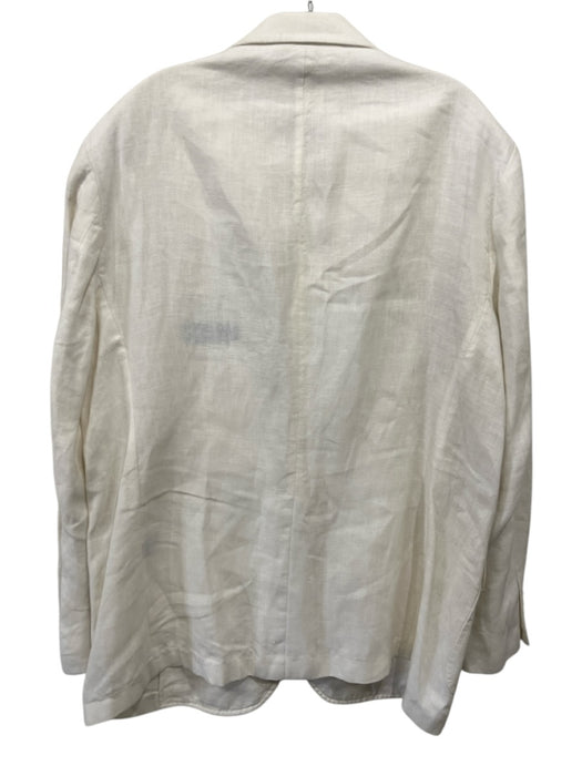 Polo White Linen Solid Patch Pocket 3 button Men's Blazer White / XL