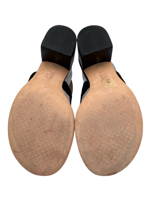 Tory Burch Shoe Size 7.5 Black, Brown & Gold Leather Upper Logo Thong Sandals Black, Brown & Gold / 7.5