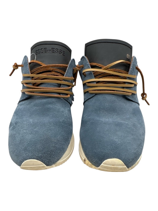 Esseutesse Shoe Size 39 Slate Blue Suede & Leather Fringe Sneakers Slate Blue / 39
