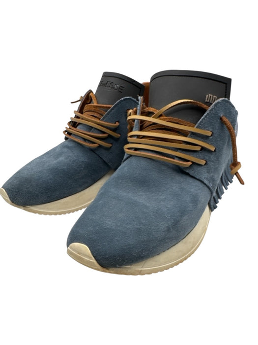 Esseutesse Shoe Size 39 Slate Blue Suede & Leather Fringe Sneakers Slate Blue / 39