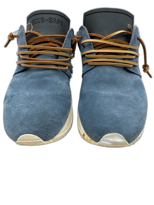 Esseutesse Shoe Size 39 Slate Blue Suede & Leather Fringe Sneakers Slate Blue / 39
