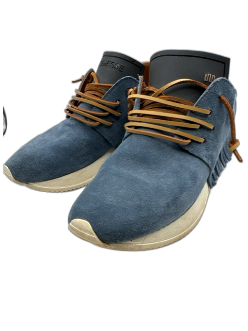 Esseutesse Shoe Size 39 Slate Blue Suede & Leather Fringe Sneakers Slate Blue / 39