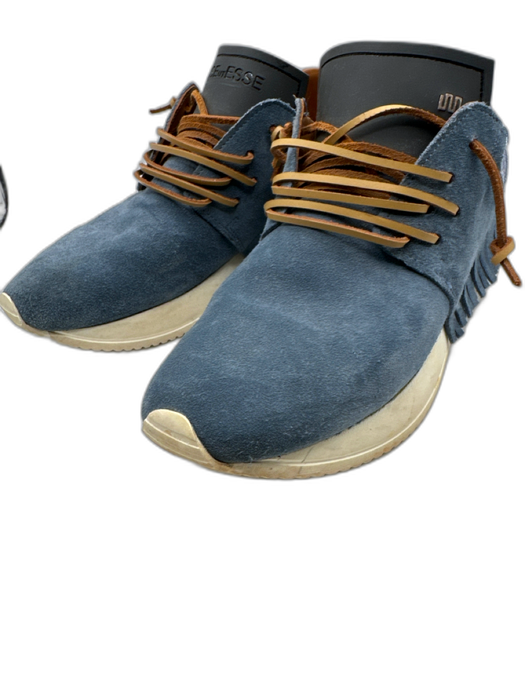 Esseutesse Shoe Size 39 Slate Blue Suede & Leather Fringe Sneakers Slate Blue / 39