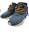 Esseutesse Shoe Size 39 Slate Blue Suede & Leather Fringe Sneakers Slate Blue / 39