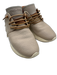Esseutesse Shoe Size 39 Taupe & Gold Leather Metallic Detail Fringe Sneakers Taupe & Gold / 39