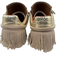 Esseutesse Shoe Size 39 Taupe & Gold Leather Metallic Detail Fringe Sneakers Taupe & Gold / 39