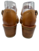 Seychelles Shoe Size 7.5 Light Brown Leather Stacked Heel Lug sole Pumps Light Brown / 7.5