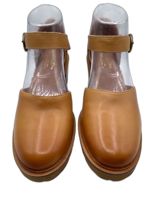Seychelles Shoe Size 7.5 Light Brown Leather Stacked Heel Lug sole Pumps Light Brown / 7.5