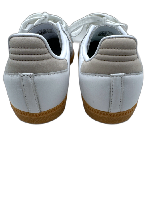 Adidas Shoe Size 8 White, Taupe, Silver Leather 3 Stripe Low Top Sneakers White, Taupe, Silver / 8