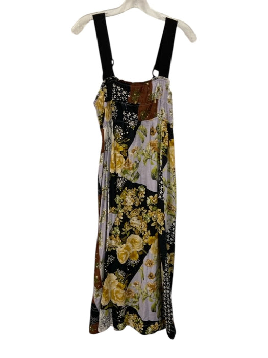 Maeve by ANTHROPOLGIE Size XXSP Purple, Brown & Black Viscose Blend Floral Dress Purple, Brown & Black / XXSP