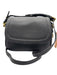 J. Crew Dark Gray Leather Gold Tone Hardware Flap Top Magnetic Snap Closure Bag Dark Gray
