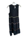 Madewell Size Est M Black & Yellow Cotton Sleeveless Ribbon Detail Maxi Dress Black & Yellow / Est M