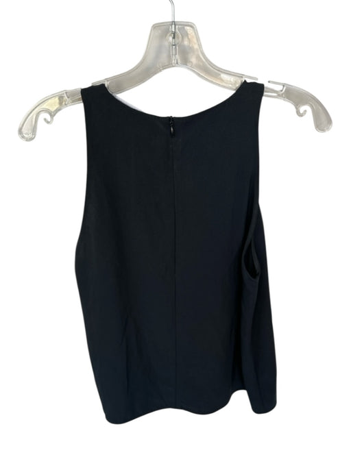 Everlane Size 6 Black Triacetate Back Zip Long high neck Sleeveless Top Black / 6
