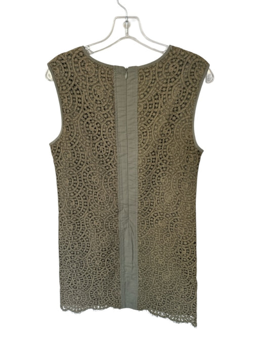 Jenni Kayne Size Est M Army Green Cotton & Rayon Lace Shift Dress Dress Army Green / Est M