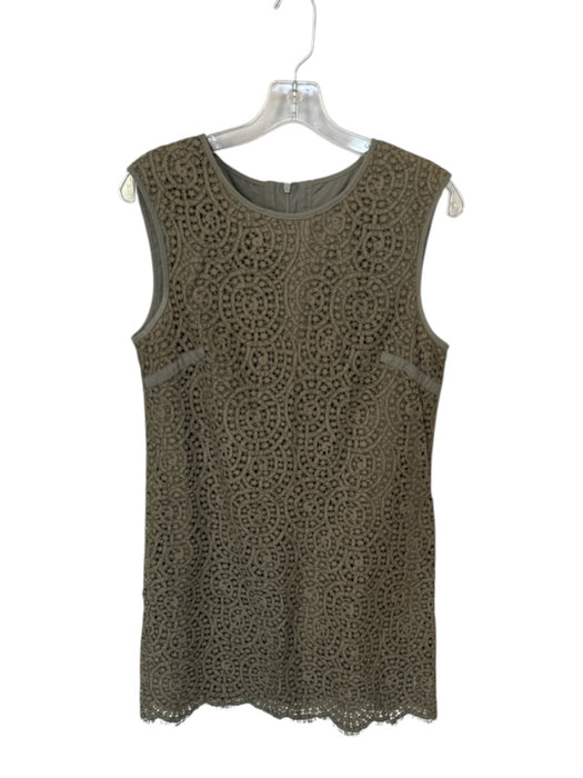 Jenni Kayne Size Est M Army Green Cotton & Rayon Lace Shift Dress Dress Army Green / Est M