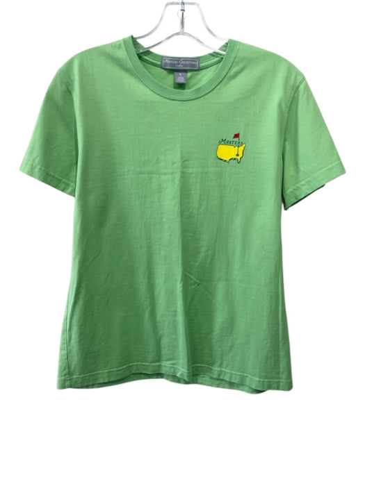 Masters Collection Size S Green Cotton Cap Sleeve Round Neck Top Green / S