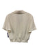 Amanda Uprichard Size S Cream White Polyester Short Sleeve Collared V Neck Top Cream White / S