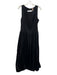 Camila Coelho Size M Black Cotton Blend Sleeveless Drop Waist Keyhole Back Dress Black / M