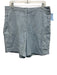 Akris Punto Size 14 Light Wash Cotton Chambray Zip Pockets High Rise Shorts Light Wash / 14
